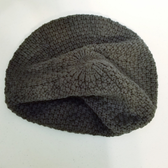 Universal Thread Brown Crochet Knit Beret Hat Cotton Blend - Picture 3 of 4